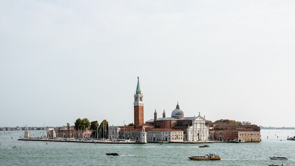 Fototapeta premium View of San Giorgio Maggiore Island from across the sea in Venice.