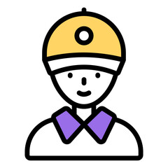 Obraz premium A flat design icon of salesman