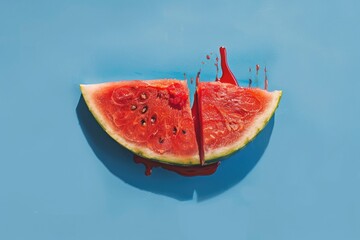 Fresh Watermelon with Juicy Drips