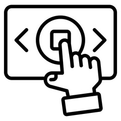 Obraz premium Conceptual linear design icon of interaction