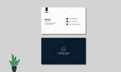 Modern simple minimalist business card design template