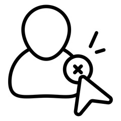 Modern design icon of wrong profile 

