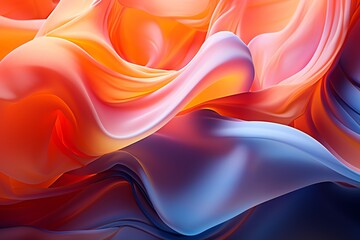 Vibrant abstract wave of red and blue colors creating a fluid, dynamic . Perfect for creative backgrounds and digital design projects.