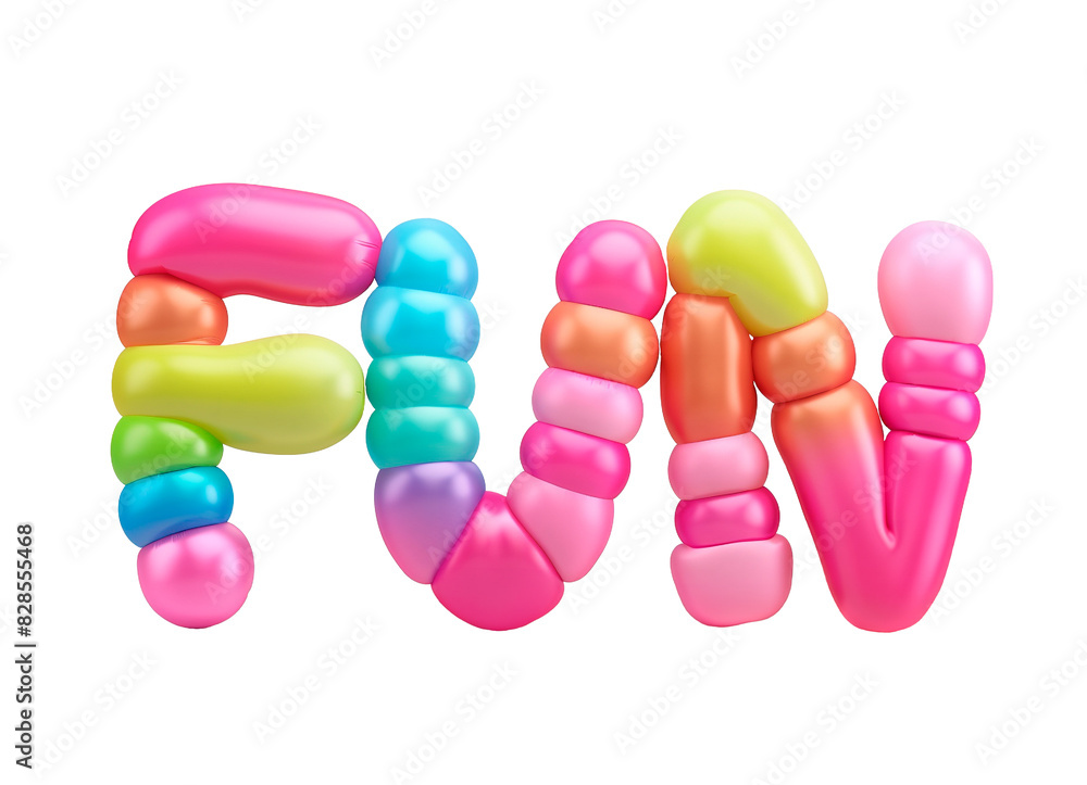 Fototapete ai generated photo with inflatable multicolored letters 
