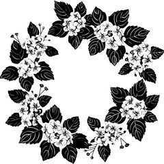 Hydrangea silhouette, Hydrangea svg, Hydrangea png, Hydrangea illustration, Hydrangea, silhouette flower, floral svg, herb svg, flower illustration, flower, floral, vector, nature, illustration, sprin