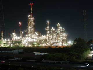 Fototapeta premium 四日市工場【夜景】