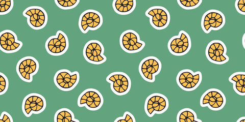seashell. sink. marine. the clam house. a clam. seamless pattern. the pattern. postcard. pattern. example. retro colors. Doodle. seamless.