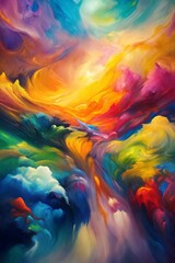 colorful abstract oil painting