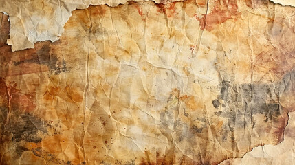 Distressed old and brown paper with textures 