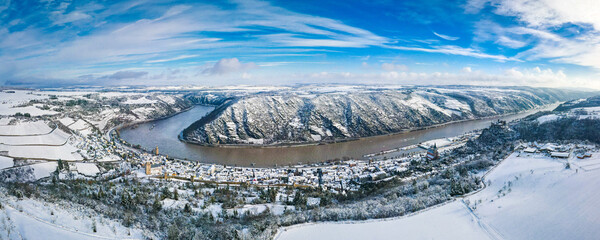 Oberwesel Winterlandschaft im Schnee