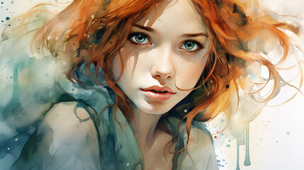 Winter's Beauty: A portrait of a blonde woman with curly hair, showcasing winter glamour and style