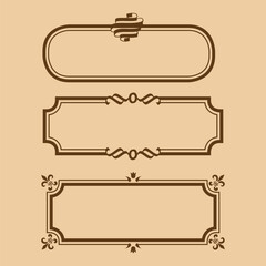 Decorative frames and borders, Set of Decorative vintage frames and borders (A)