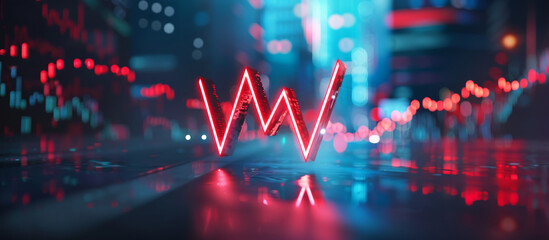 V-Shaped Stock Trend Chart
