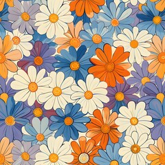 retro floral pattern