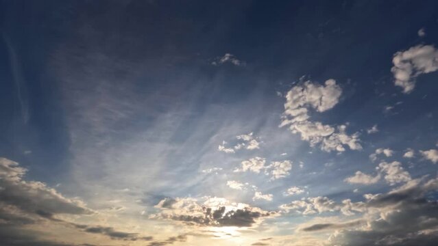 timelapse of overcast clouds and sun for weather forecast
