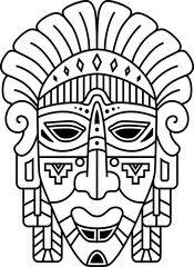 Native American mask. Tribal art.