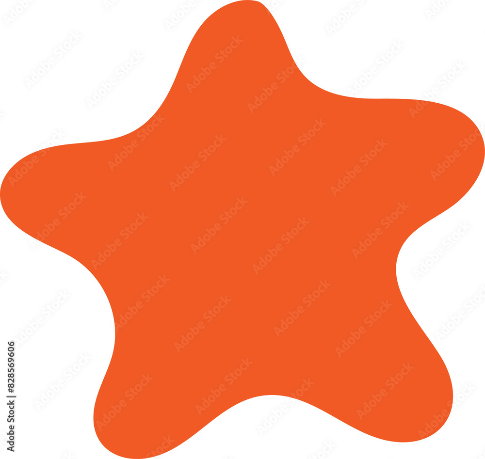 Poster organic flat blob. irregular fluid bubble. abstract liquid star shape. random wavy spot and curvy el