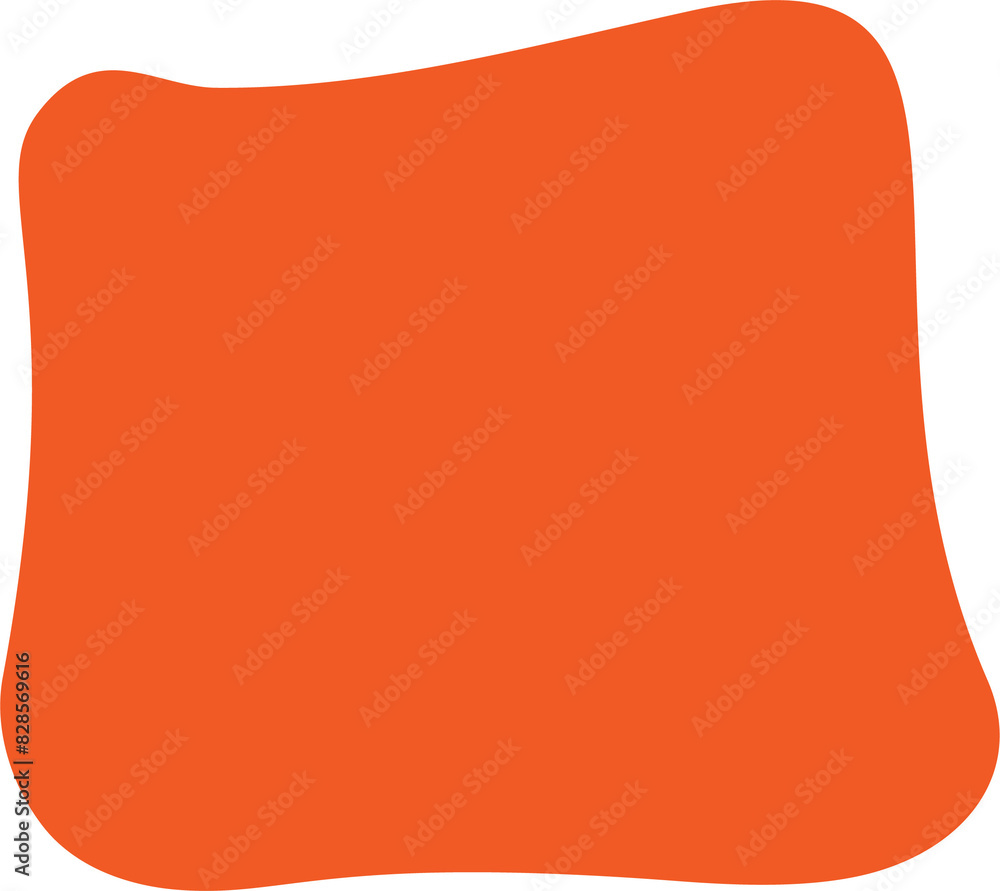 Poster organic flat blob. irregular fluid square bubble. abstract liquid shape. random wavy spot and curvy 