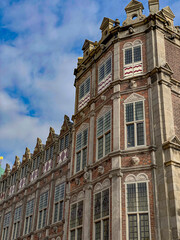 Facade of the Dutch National Museum in The Hague, Netherlands