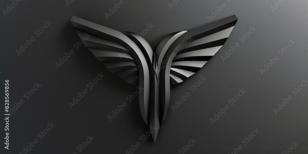 Poster a simple black and white bird logo design. suitable for branding and graphic design projects