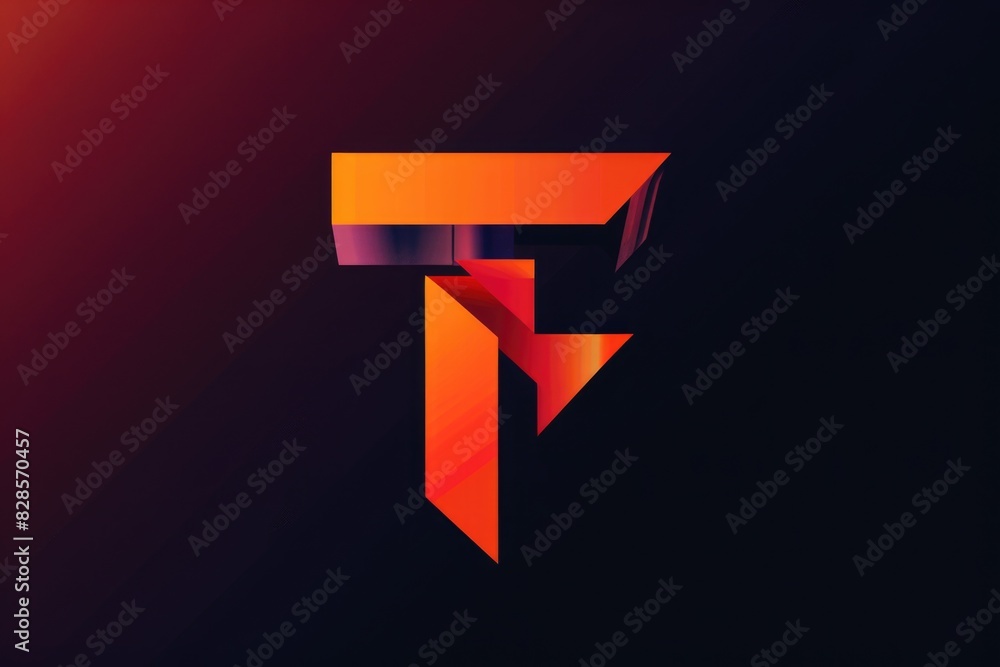 Aufkleber detailed close up of the letter t on a black background. suitable for design projects and typography