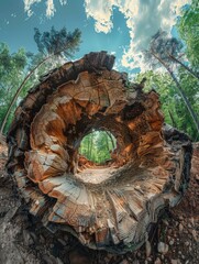 Manapunk Forest Reverie: Geodesic Tree Stump in Kinetic Symmetry