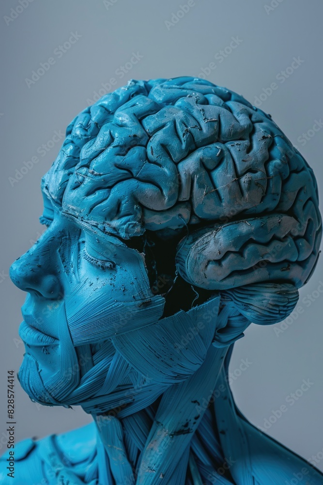 Poster close up shot of a person's head and torso, suitable for various projects
