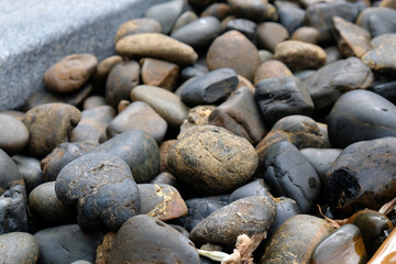 smooth stones close up