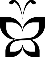 Web infinity butterfly logo vector simple