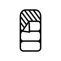 Fototapeta premium Sleeping bag line icon. Camping icon. Camping icon isolated on white background. Transparent background, minimalist symbol. Vector images