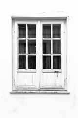 Classic black and white photo of a window, suitable for various design projects