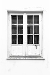 Obraz premium Classic black and white photo of a window, suitable for various design projects