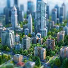 Obraz premium Miniature Cityscape