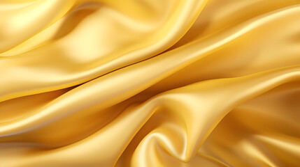 Gold silk fabric smooth satin texture very delicate. A very lightweight viscose fabric with rich drapery and a smooth texture with a subtle matte sheen. background texture, pattern.