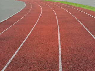 stadium running track soft red track