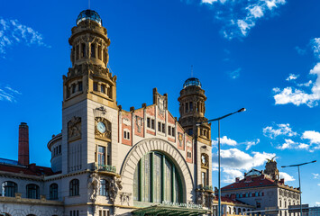 Naklejka premium Prague Main Railway Station - Art Nouveau architecture