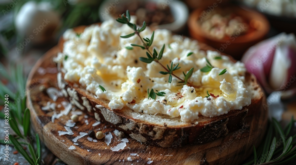 Poster Delicious Breakfast on Toast with Airy Texture Generative AI