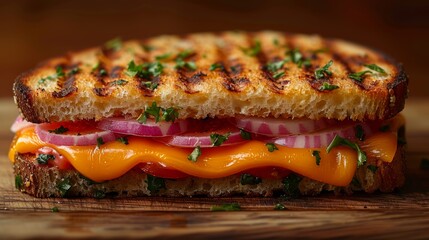 Mysterious Grilled Cheese Sandwich for Food Advertising Generative AI