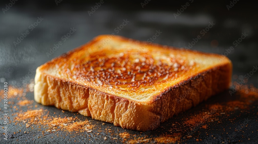 Poster rustic breakfast setting with golden brown toast generative ai
