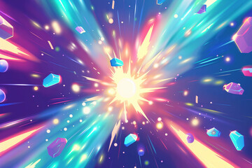 Fototapeta premium game background blast effect cartoon glow effect background