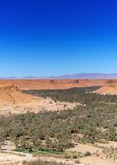 vertical view of the Ziz Valley and the Tafilalet region in central Morocco