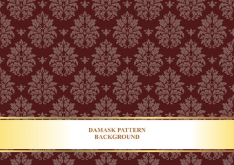 seamless damask pattern vector
