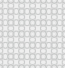 illustration in the form of a seamless pattern, in the form of a lattice, leaves, colored cakes, circles and triangles