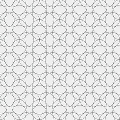 Fototapeta premium illustration in the form of a seamless pattern, in the form of a lattice, leaves, colored cakes, circles and triangles