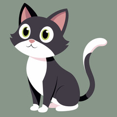 a-cat-vector-cartoon-art illustration 