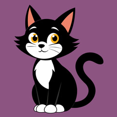 a-cat-vector-cartoon-art illustration 