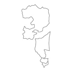 Emirate of Fujairah map, administrative division of United Arab Emirates. Vector illustration.