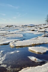 Obraz premium ice on the river