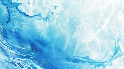 Abstract background with refreshing splash of water in blue hues
