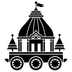  rath-yatra-post-isolated-vector illustration on-white-background